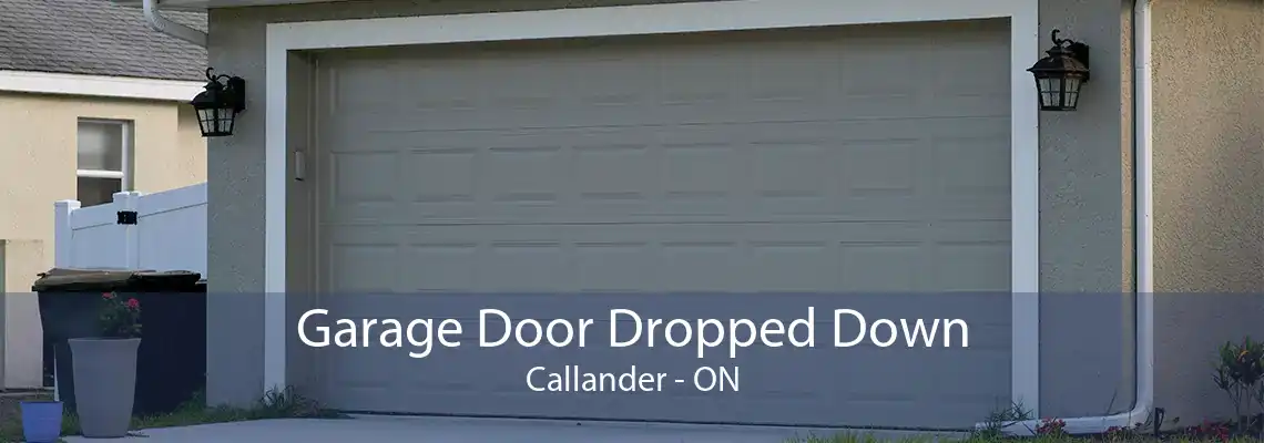 Garage Door Dropped Down Callander - ON