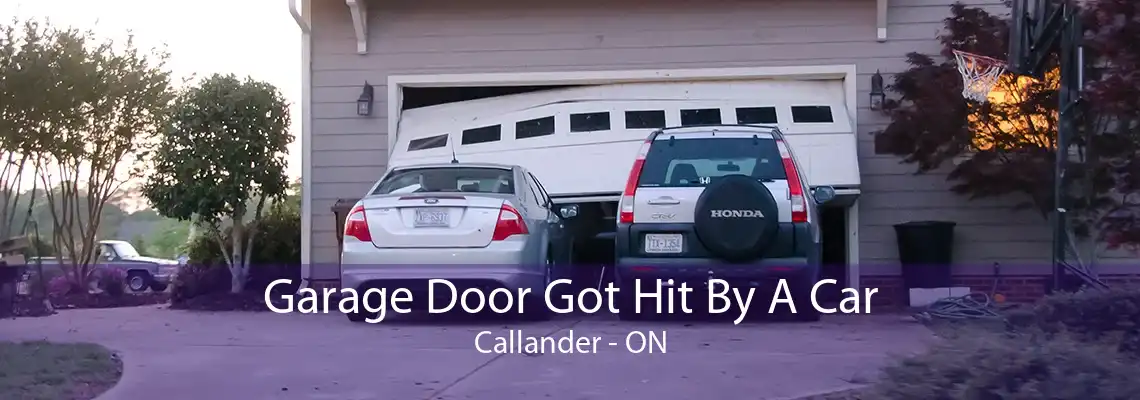 Garage Door Got Hit By A Car Callander - ON