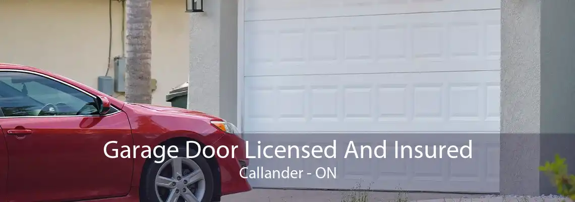 Garage Door Licensed And Insured Callander - ON