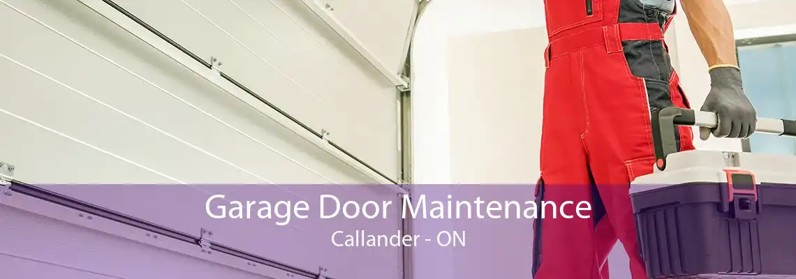 Garage Door Maintenance Callander - ON