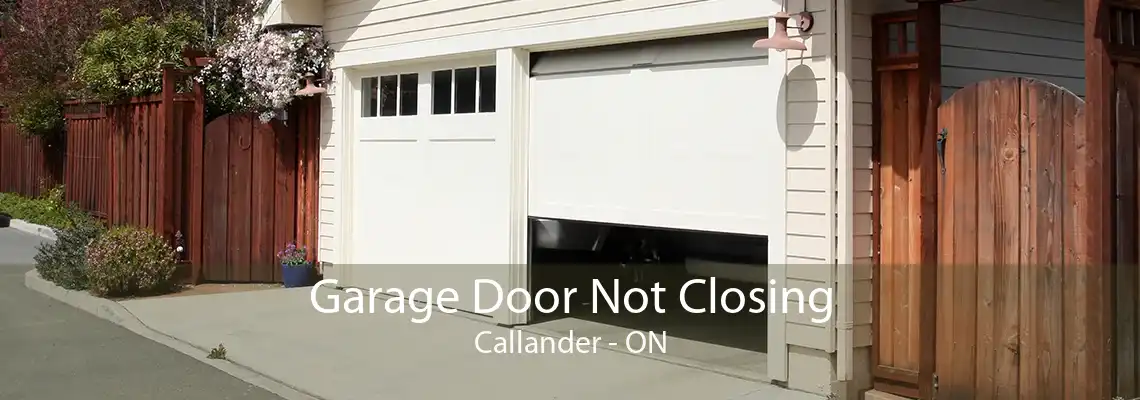Garage Door Not Closing Callander - ON