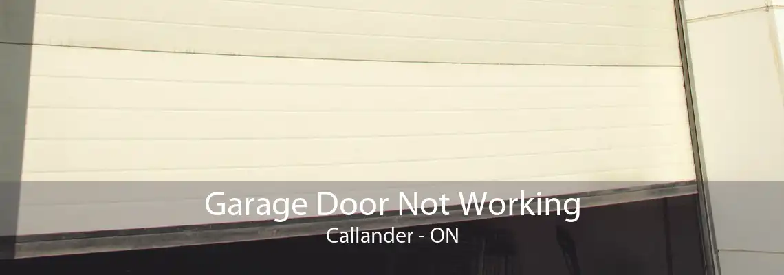 Garage Door Not Working Callander - ON