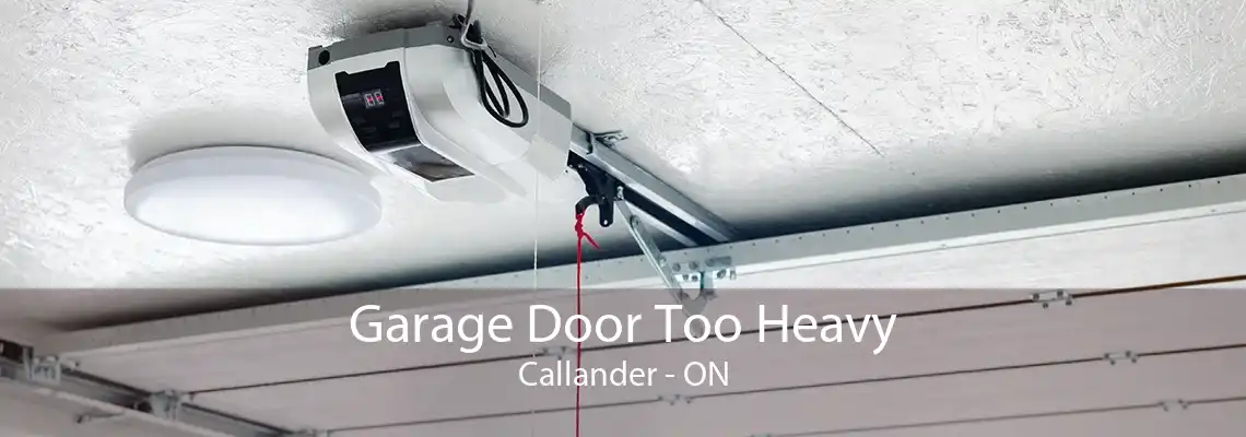 Garage Door Too Heavy Callander - ON