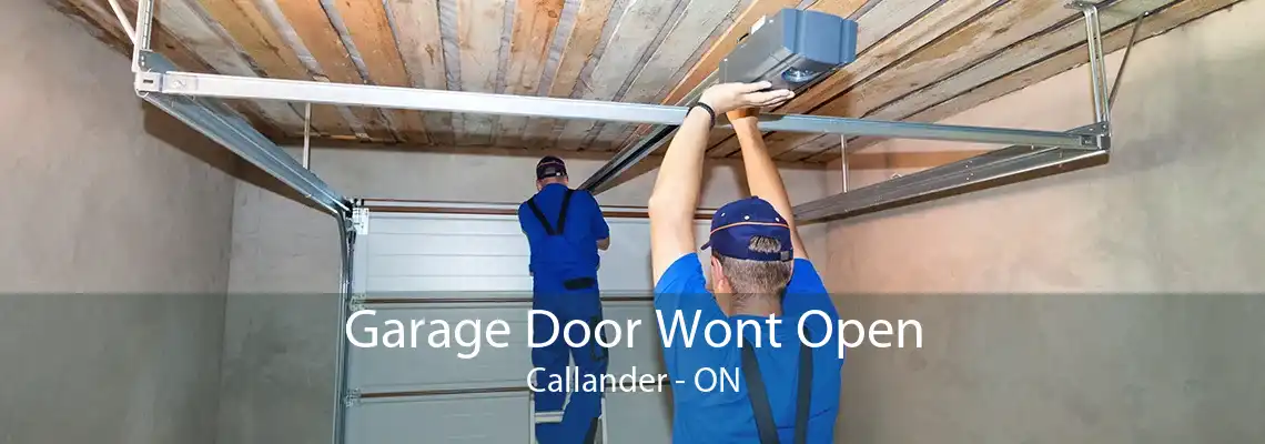 Garage Door Wont Open Callander - ON