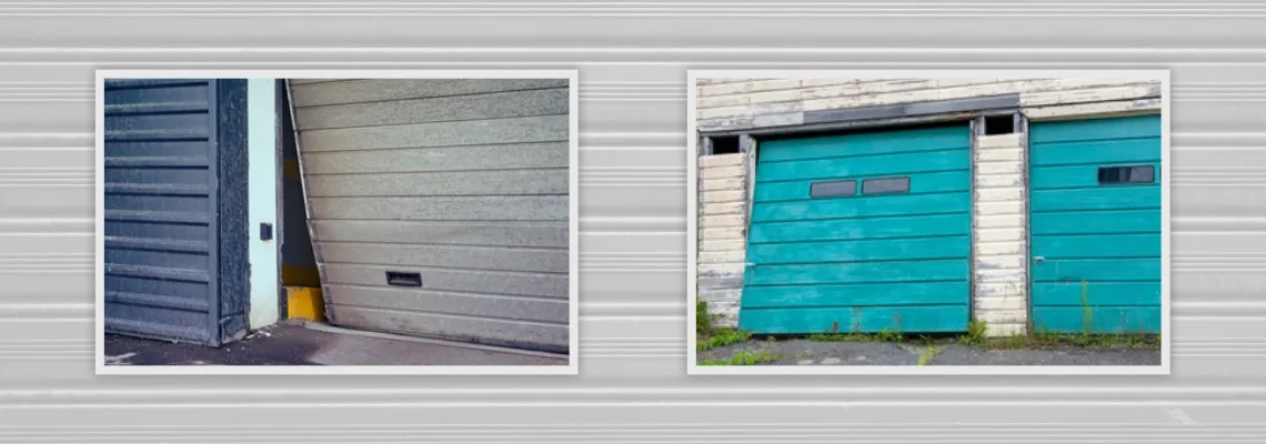 Crooked Aluminum Garage Door Repair in Sturgeon Falls, ON
